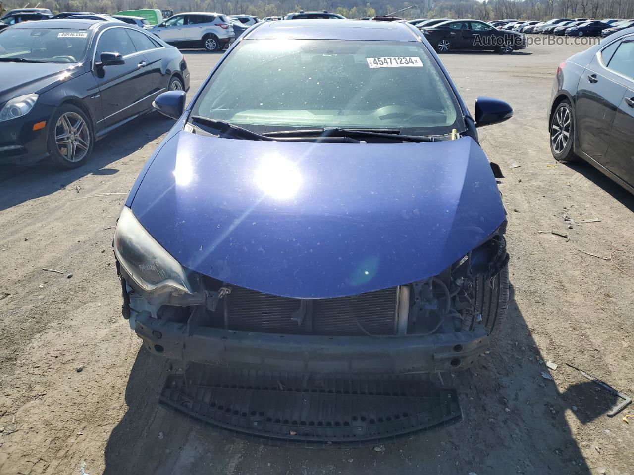 2015 Toyota Corolla L Blue vin: 2T1BURHE2FC341917