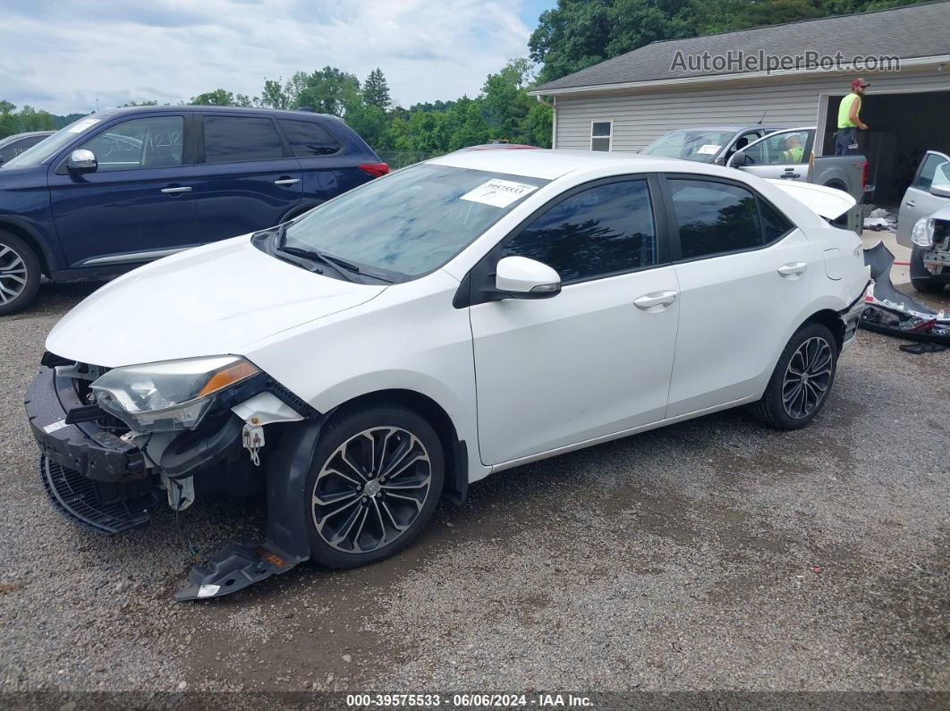 2015 Toyota Corolla S Plus White vin: 2T1BURHE2FC342999