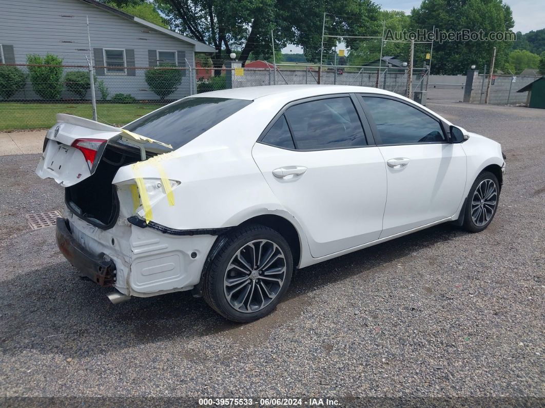 2015 Toyota Corolla S Plus White vin: 2T1BURHE2FC342999