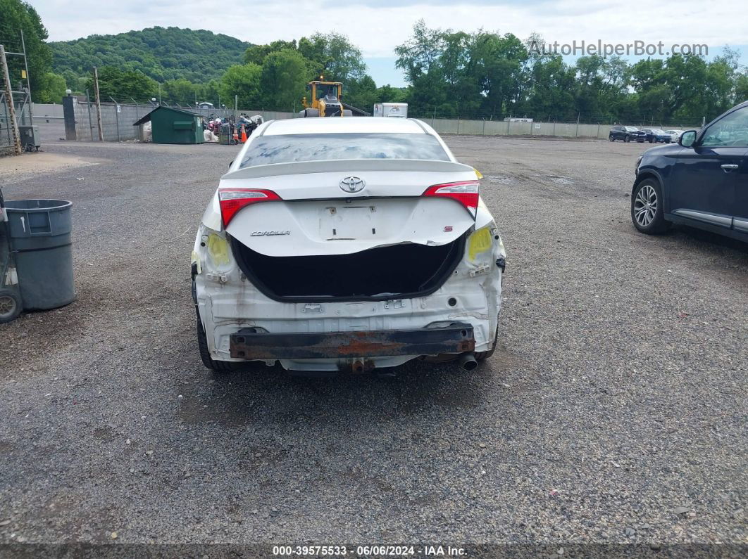 2015 Toyota Corolla S Plus White vin: 2T1BURHE2FC342999