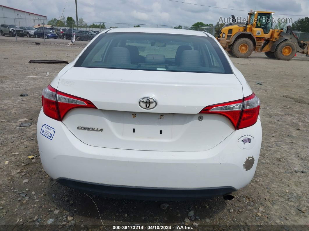 2015 Toyota Corolla L White vin: 2T1BURHE2FC367627