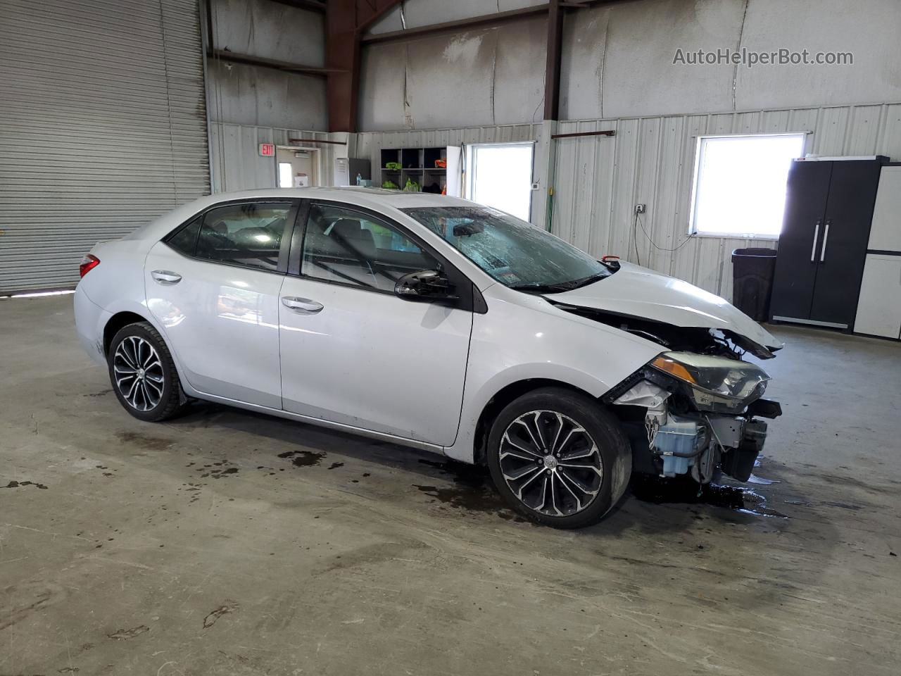 2015 Toyota Corolla L Silver vin: 2T1BURHE2FC377896