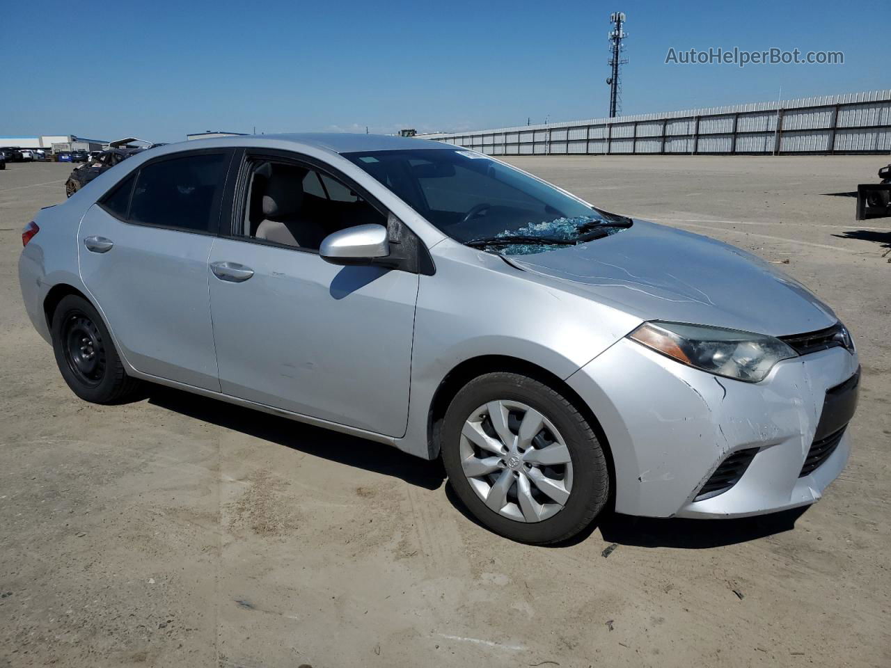 2015 Toyota Corolla L Silver vin: 2T1BURHE2FC392575