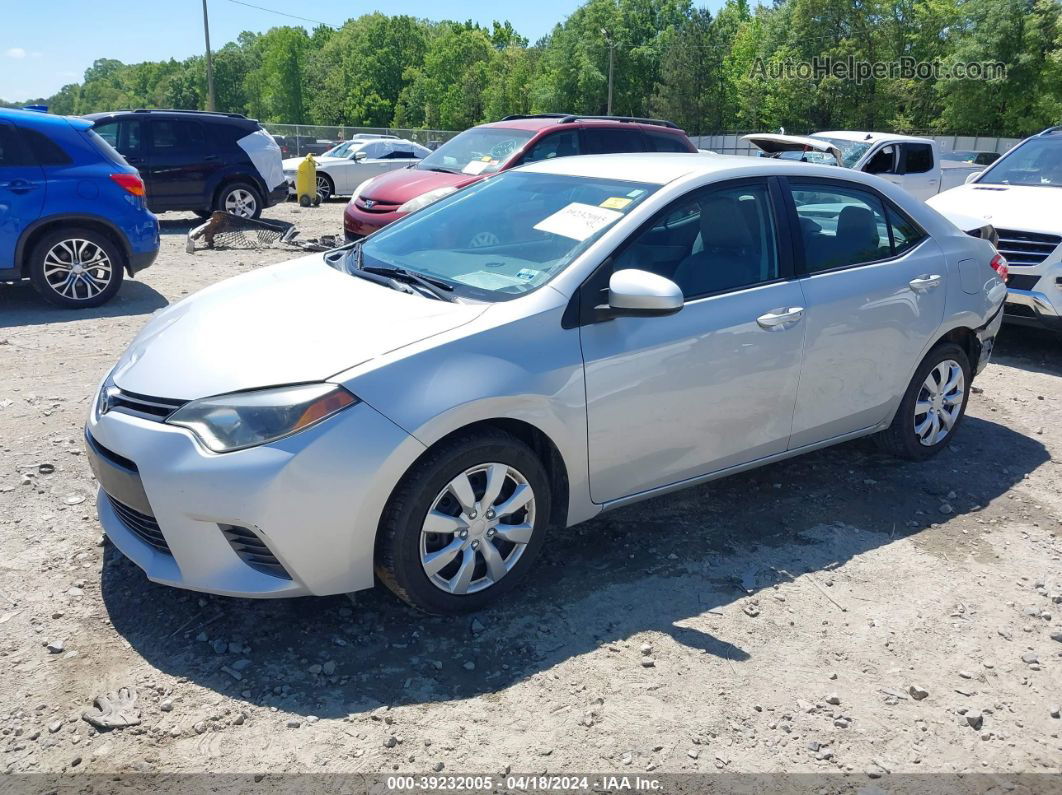 2015 Toyota Corolla Le Silver vin: 2T1BURHE2FC404014