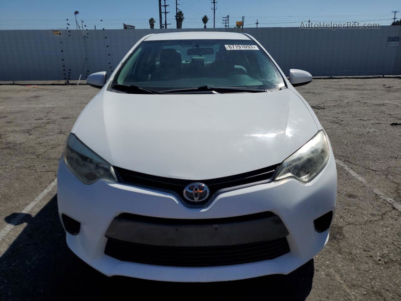 2015 Toyota Corolla L White vin: 2T1BURHE2FC406457