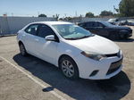 2015 Toyota Corolla L White vin: 2T1BURHE2FC406457