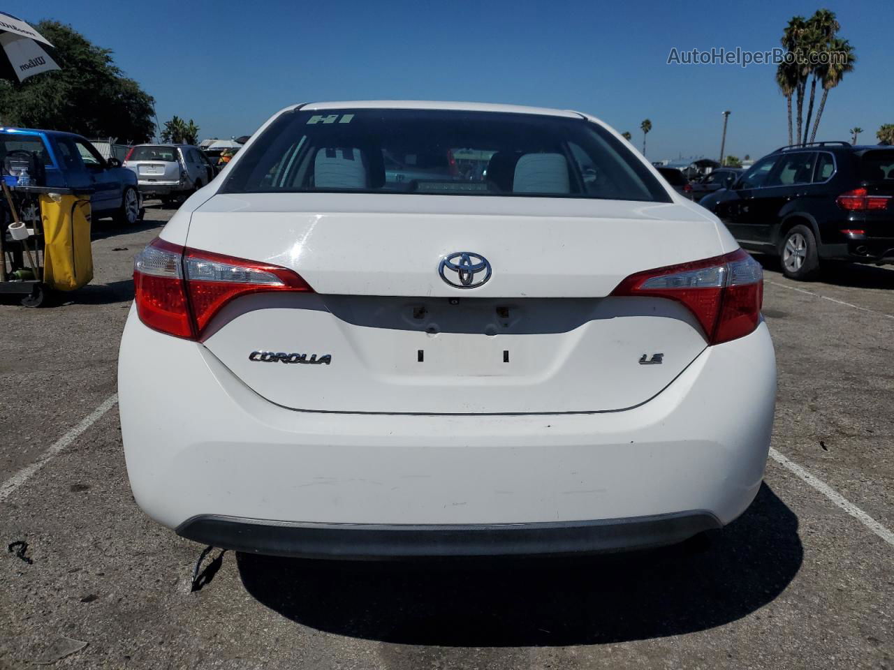 2015 Toyota Corolla L White vin: 2T1BURHE2FC406457