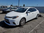 2015 Toyota Corolla L White vin: 2T1BURHE2FC406457