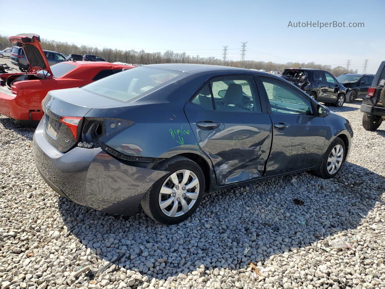 2015 Toyota Corolla L Charcoal vin: 2T1BURHE2FC408970