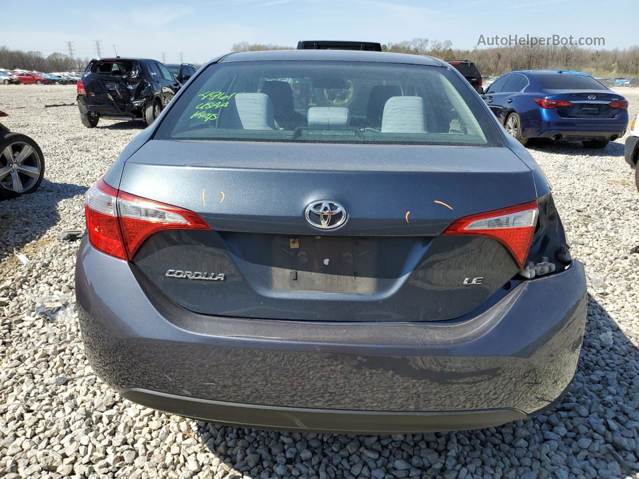 2015 Toyota Corolla L Charcoal vin: 2T1BURHE2FC408970