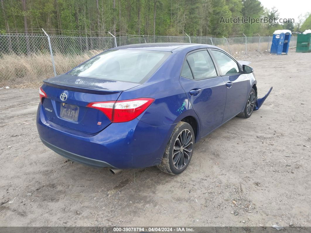 2015 Toyota Corolla S Plus Dark Blue vin: 2T1BURHE2FC424568