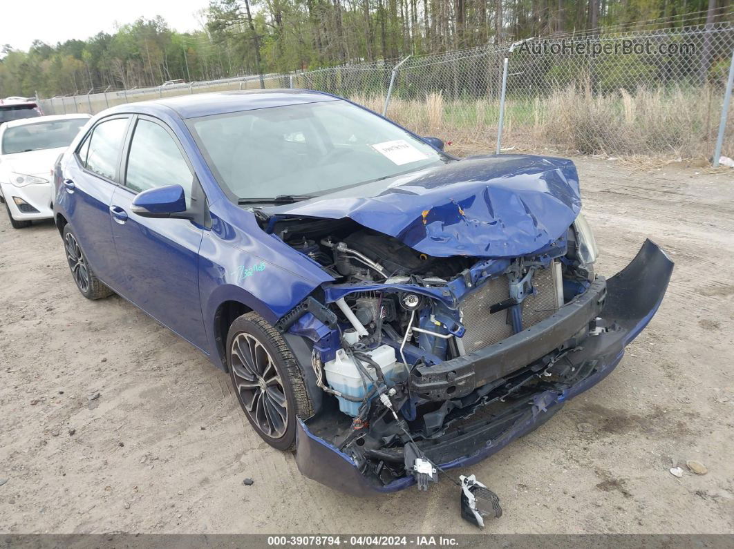 2015 Toyota Corolla S Plus Dark Blue vin: 2T1BURHE2FC424568