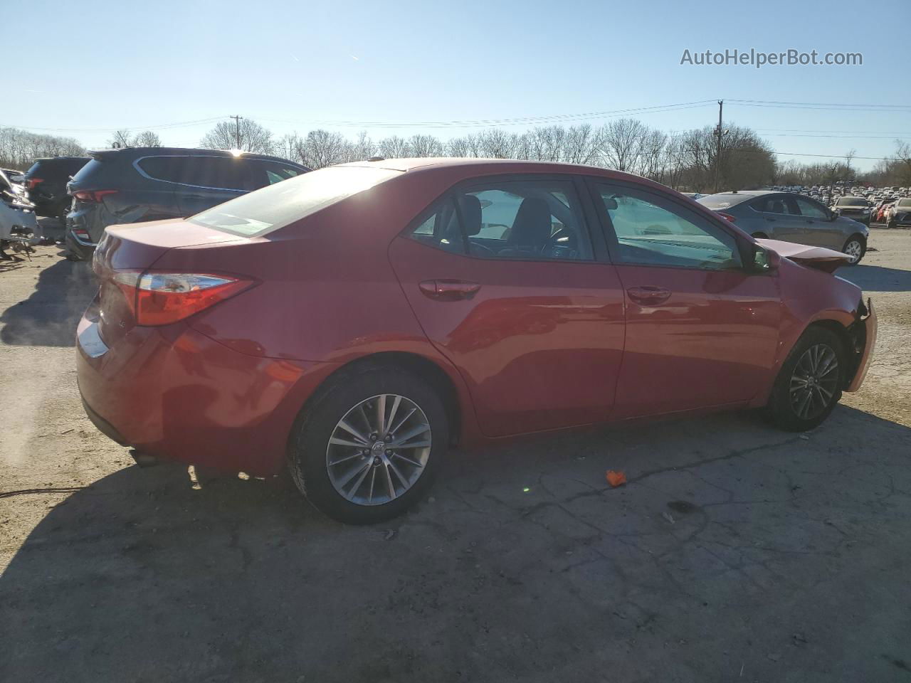 2015 Toyota Corolla L Red vin: 2T1BURHE2FC429074