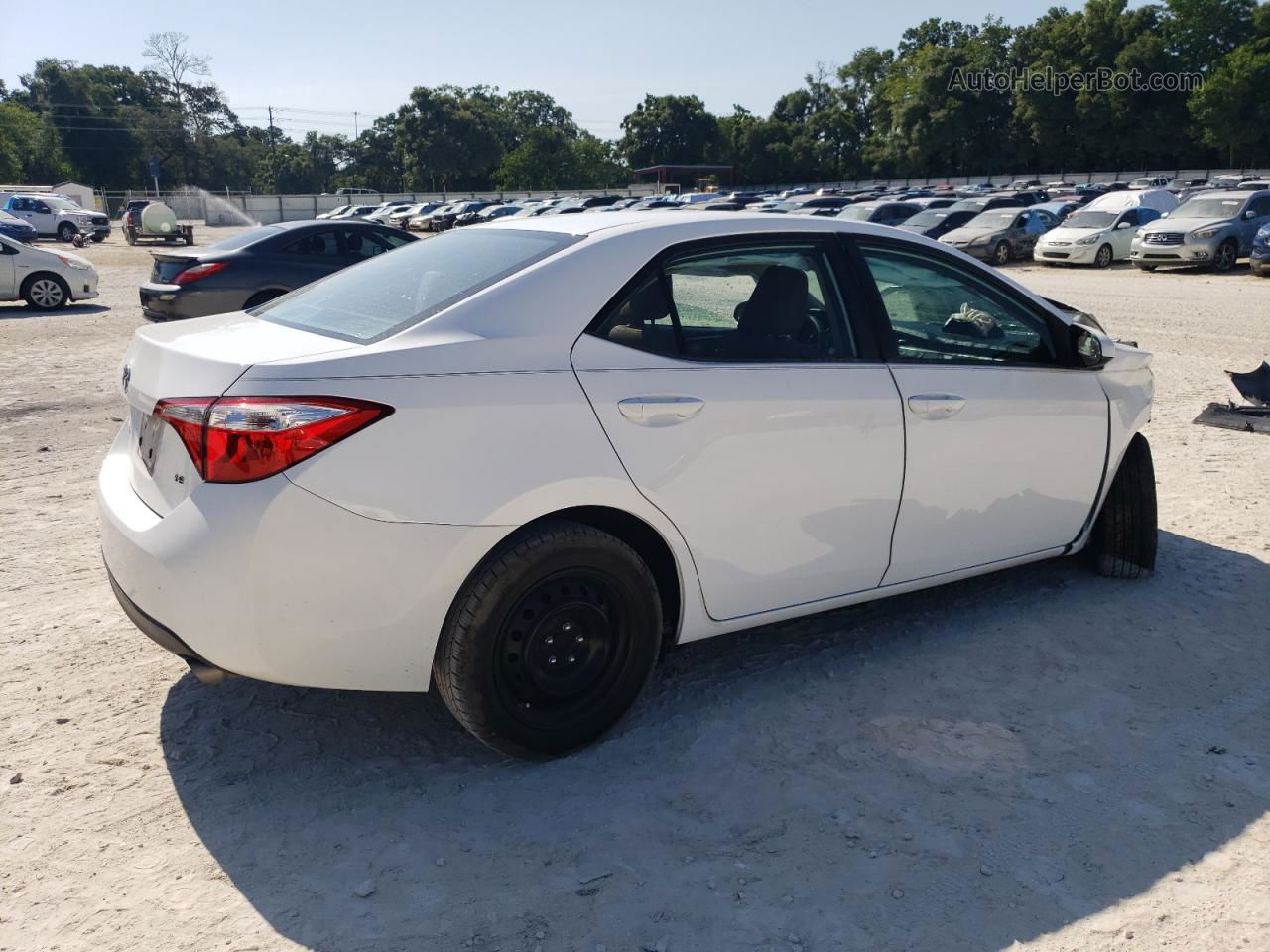 2015 Toyota Corolla L White vin: 2T1BURHE2FC443654