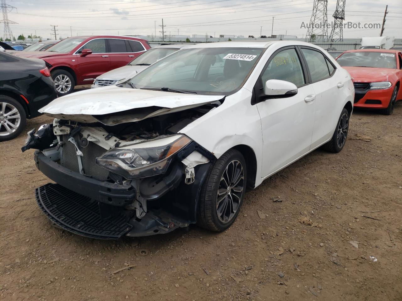 2015 Toyota Corolla L White vin: 2T1BURHE2FC447851