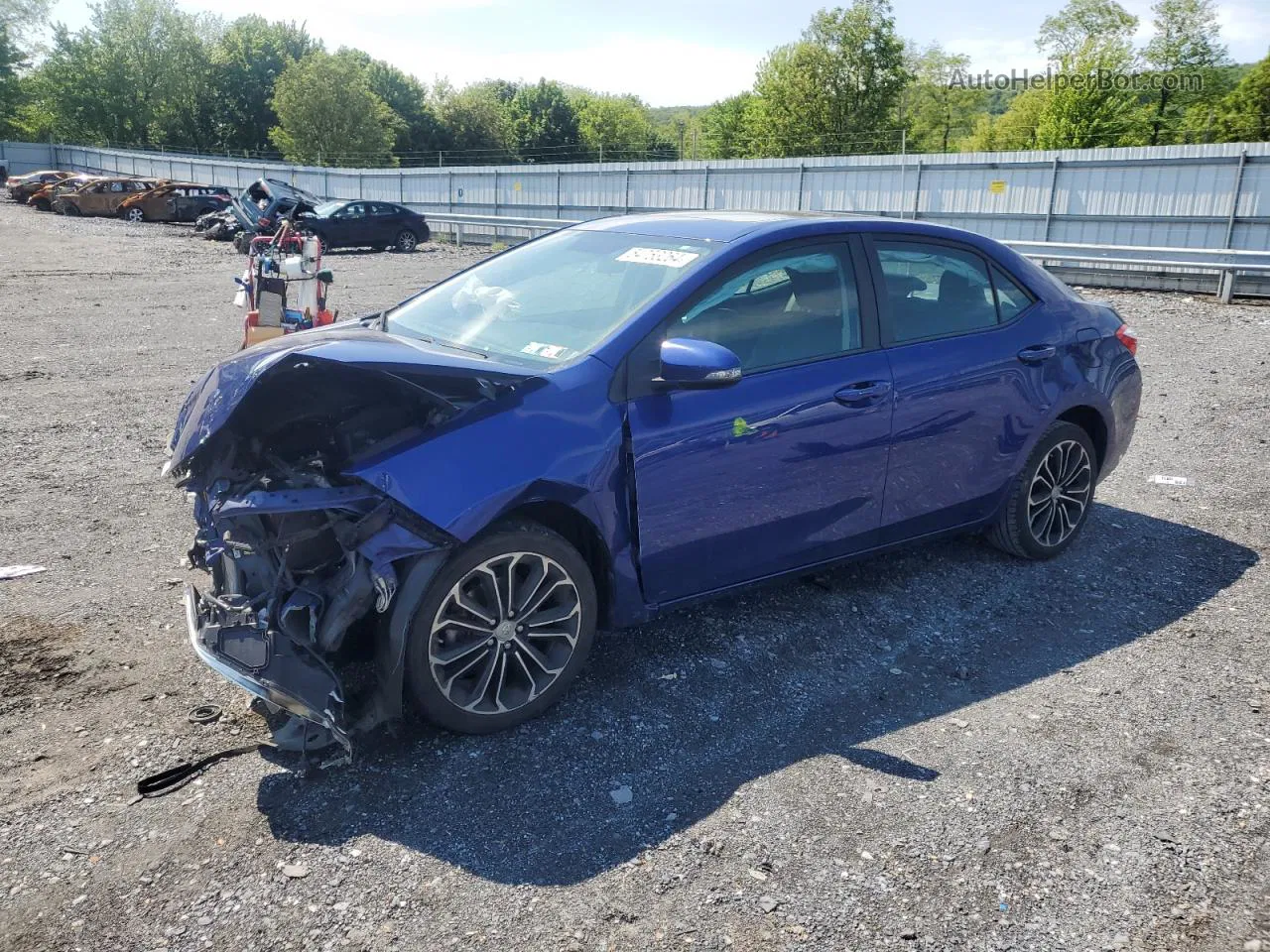 2015 Toyota Corolla L Blue vin: 2T1BURHE2FC462205