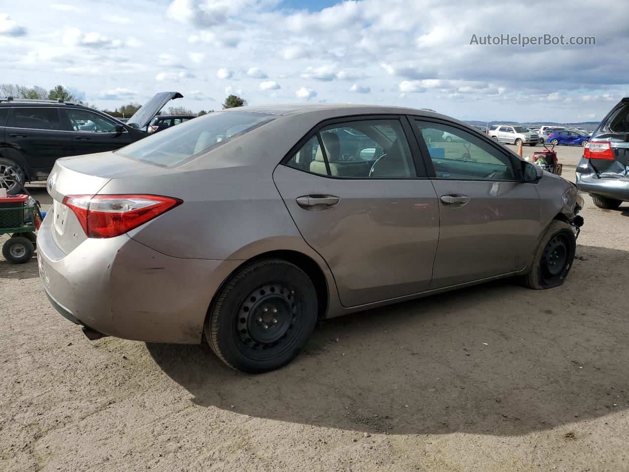 2015 Toyota Corolla L Серый vin: 2T1BURHE2FC467033