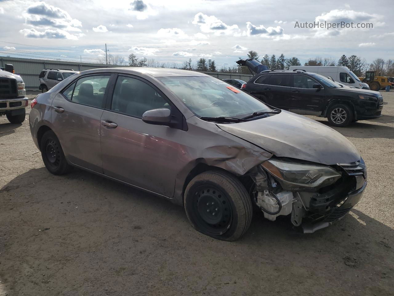 2015 Toyota Corolla L Серый vin: 2T1BURHE2FC467033