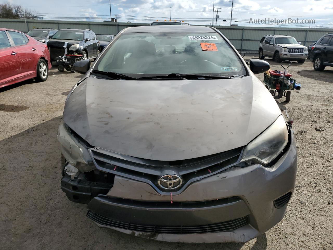 2015 Toyota Corolla L Серый vin: 2T1BURHE2FC467033