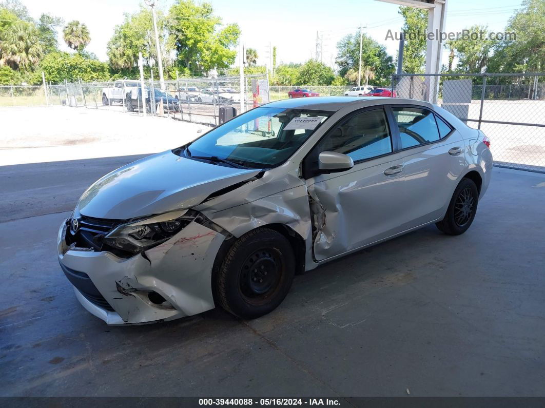 2016 Toyota Corolla L Серебряный vin: 2T1BURHE2GC487977