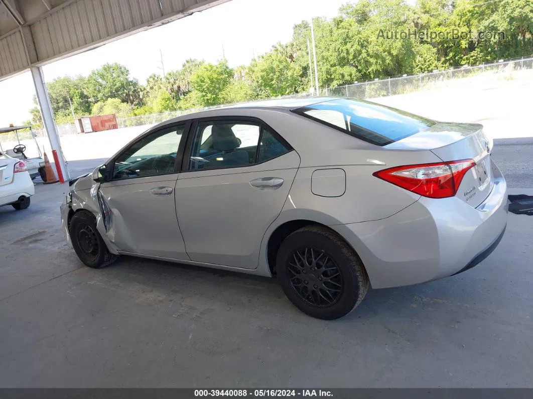 2016 Toyota Corolla L Серебряный vin: 2T1BURHE2GC487977