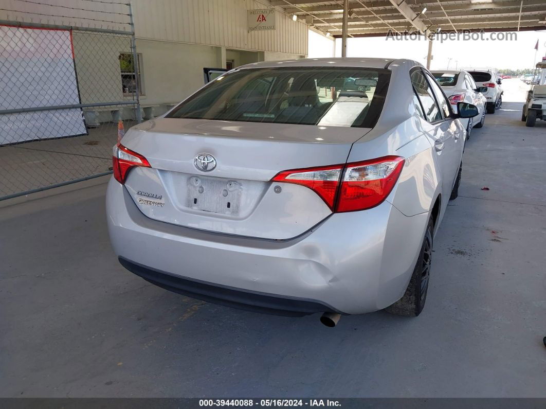 2016 Toyota Corolla L Silver vin: 2T1BURHE2GC487977