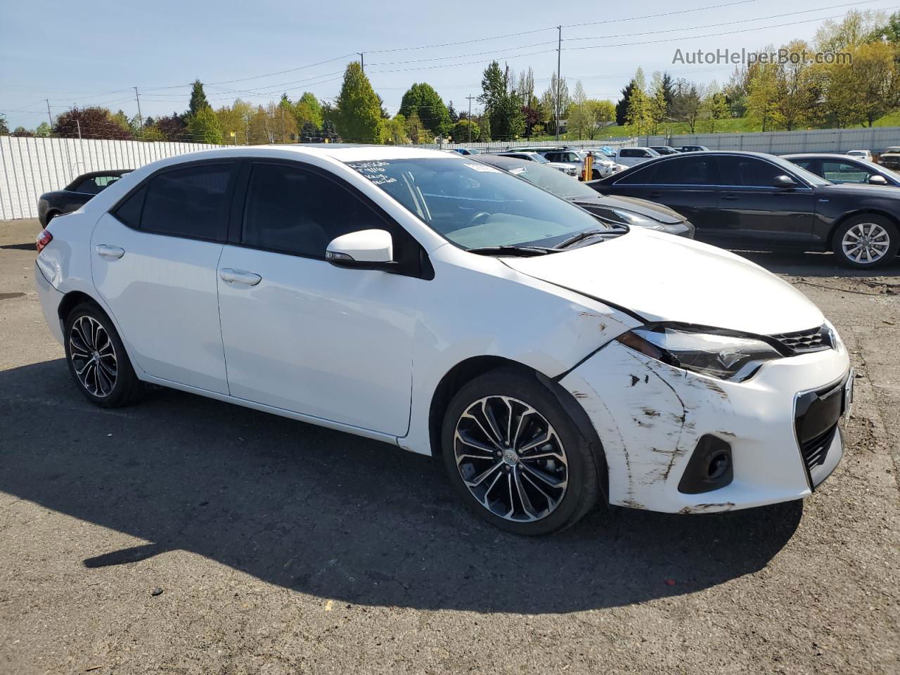 2016 Toyota Corolla L White vin: 2T1BURHE2GC516698