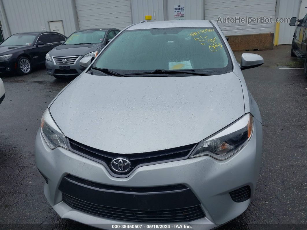 2016 Toyota Corolla Le Silver vin: 2T1BURHE2GC658002