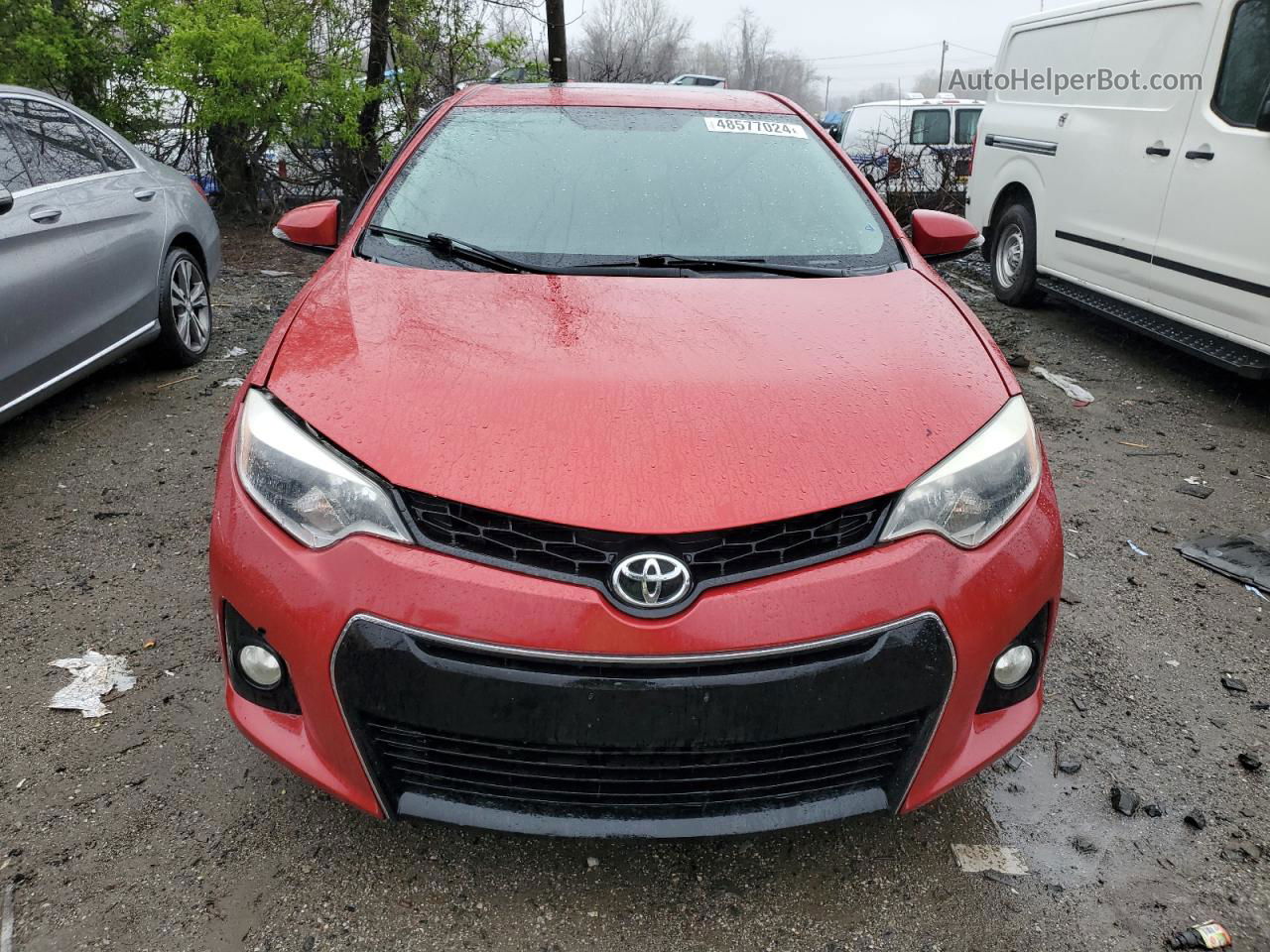 2016 Toyota Corolla L Red vin: 2T1BURHE2GC712897