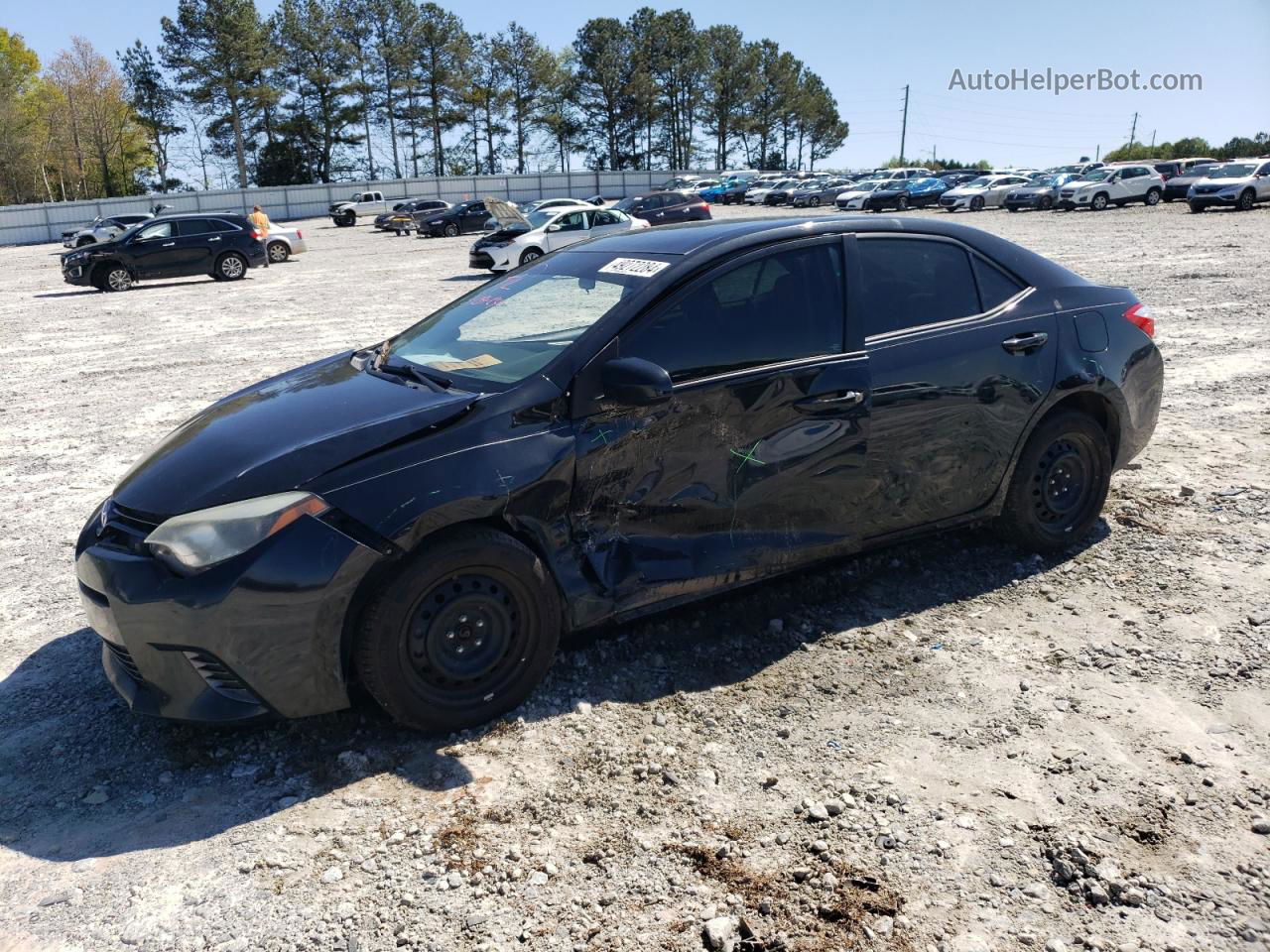 2016 Toyota Corolla L Black vin: 2T1BURHE2GC717887