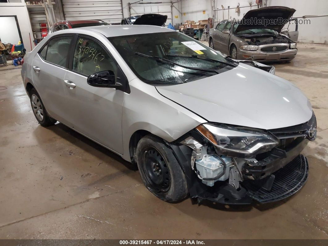 2016 Toyota Corolla Le Silver vin: 2T1BURHE2GC731157