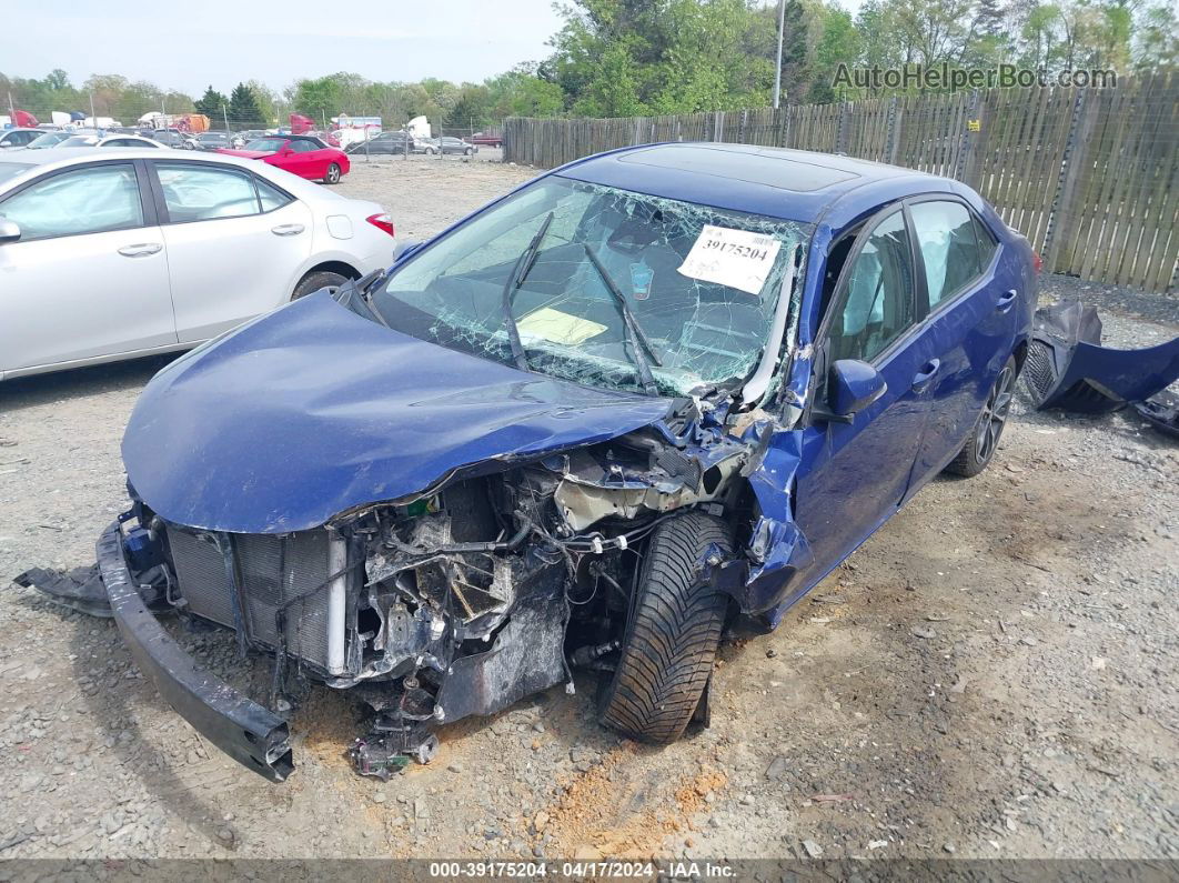 2017 Toyota Corolla Se Blue vin: 2T1BURHE2HC772230