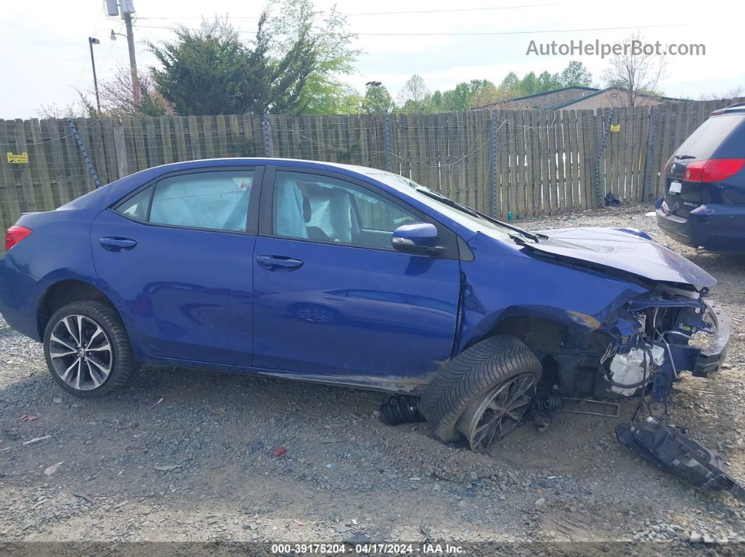 2017 Toyota Corolla Se Blue vin: 2T1BURHE2HC772230