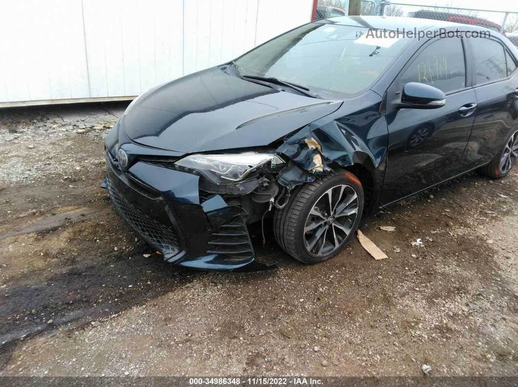 2017 Toyota Corolla Se Blue vin: 2T1BURHE2HC775077