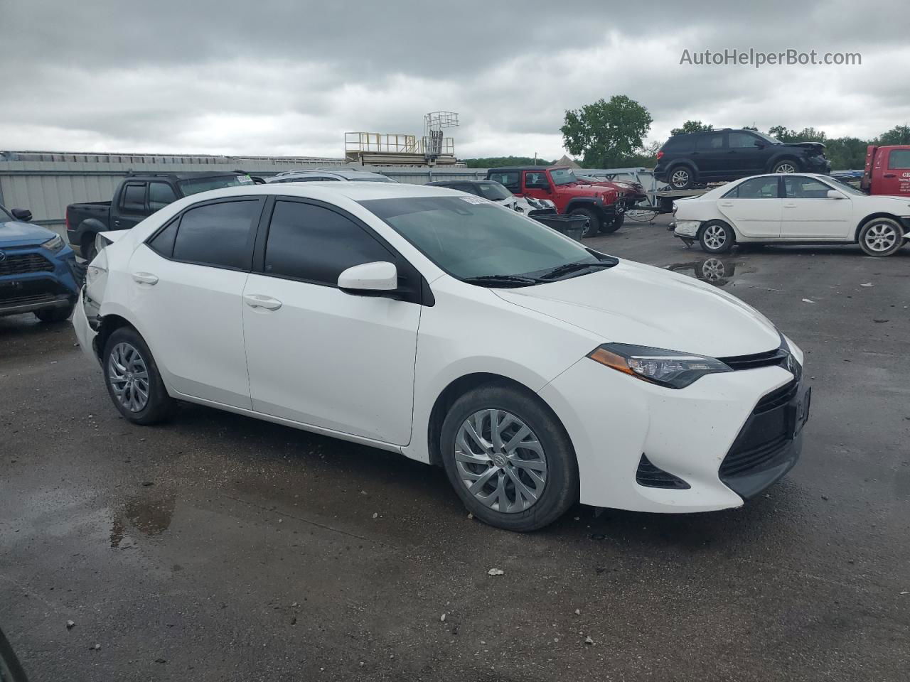 2017 Toyota Corolla L White vin: 2T1BURHE2HC786449