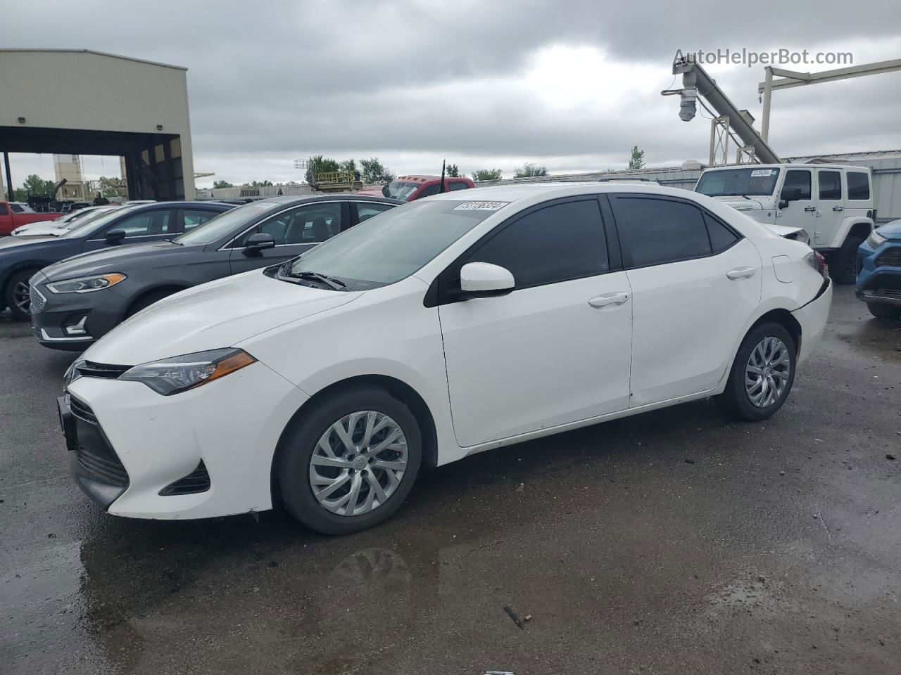 2017 Toyota Corolla L White vin: 2T1BURHE2HC786449