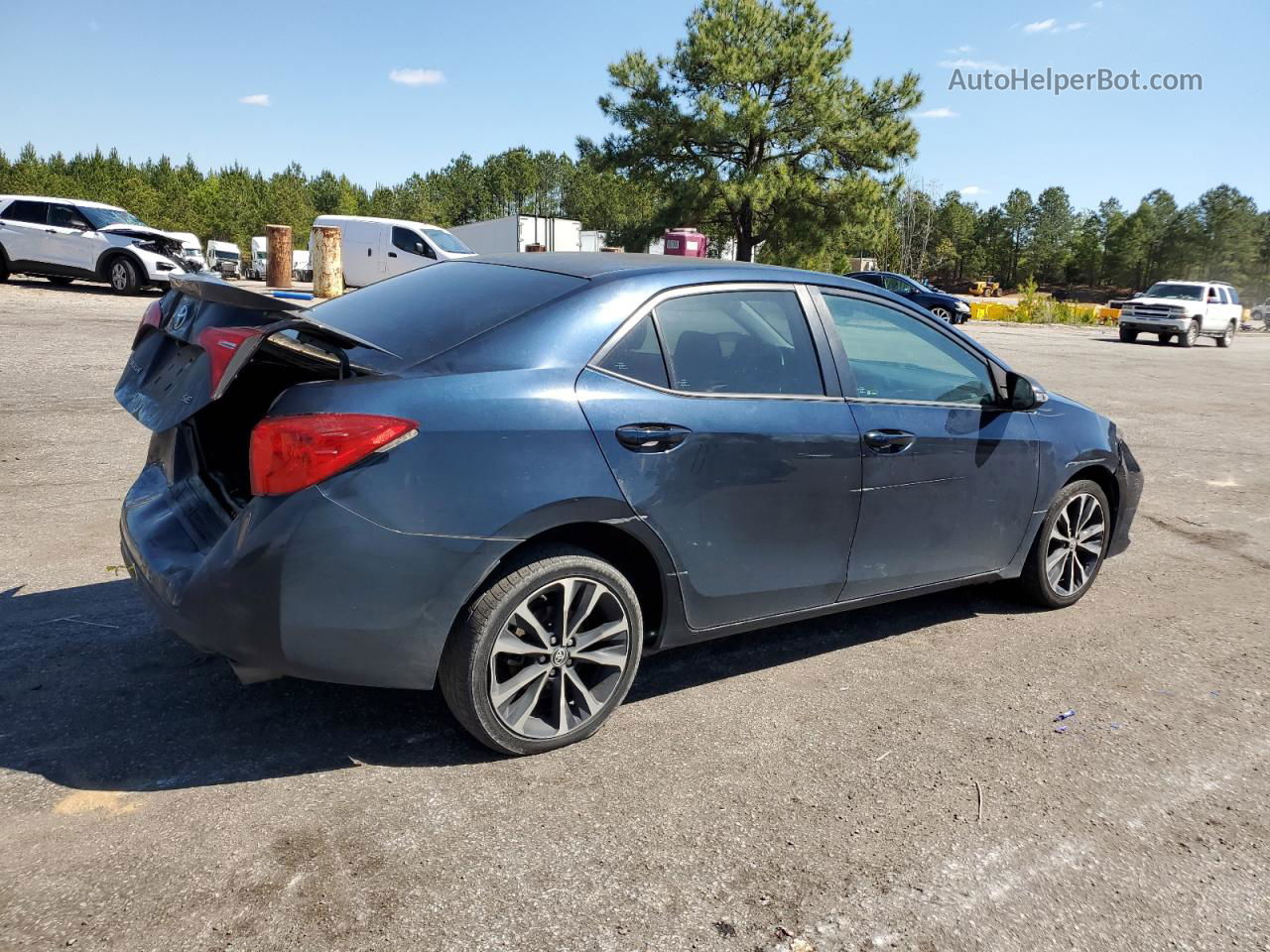 2017 Toyota Corolla L Blue vin: 2T1BURHE2HC802620