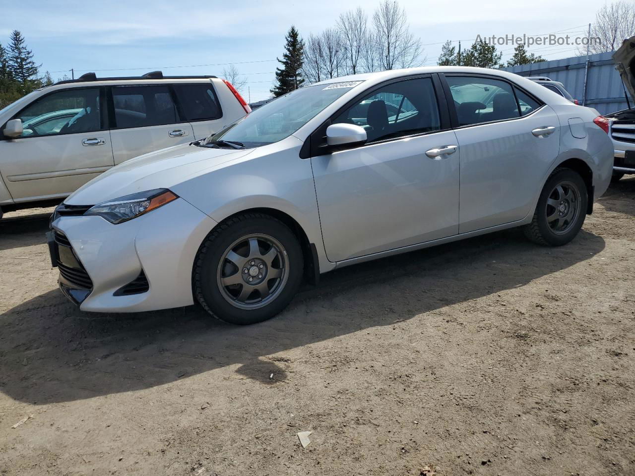 2017 Toyota Corolla L Silver vin: 2T1BURHE2HC823807