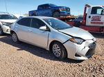 2017 Toyota Corolla L Silver vin: 2T1BURHE2HC844172