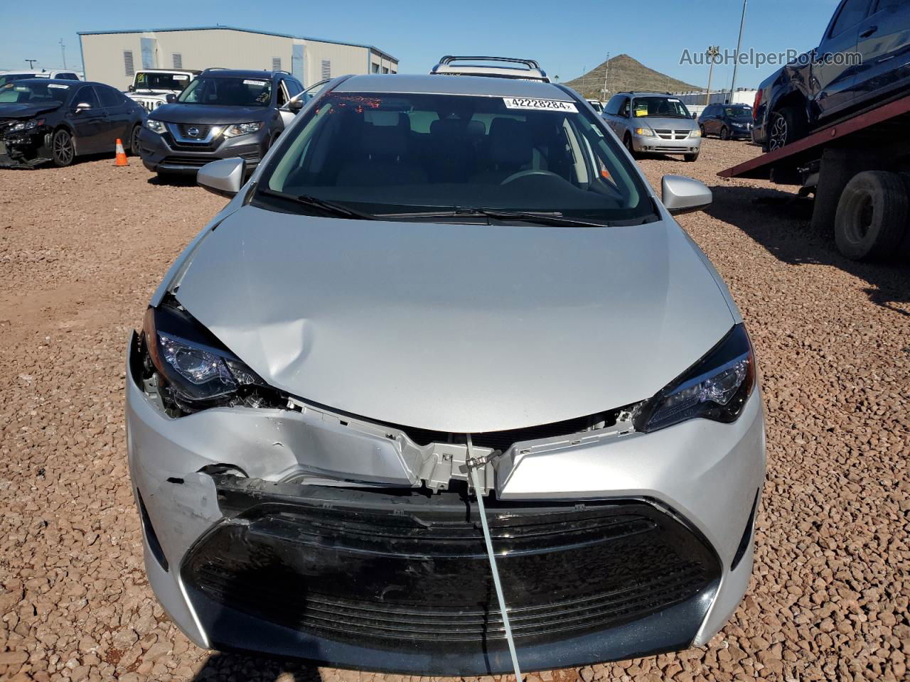 2017 Toyota Corolla L Silver vin: 2T1BURHE2HC844172