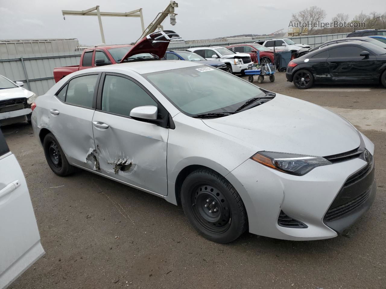 2017 Toyota Corolla L Silver vin: 2T1BURHE2HC904855