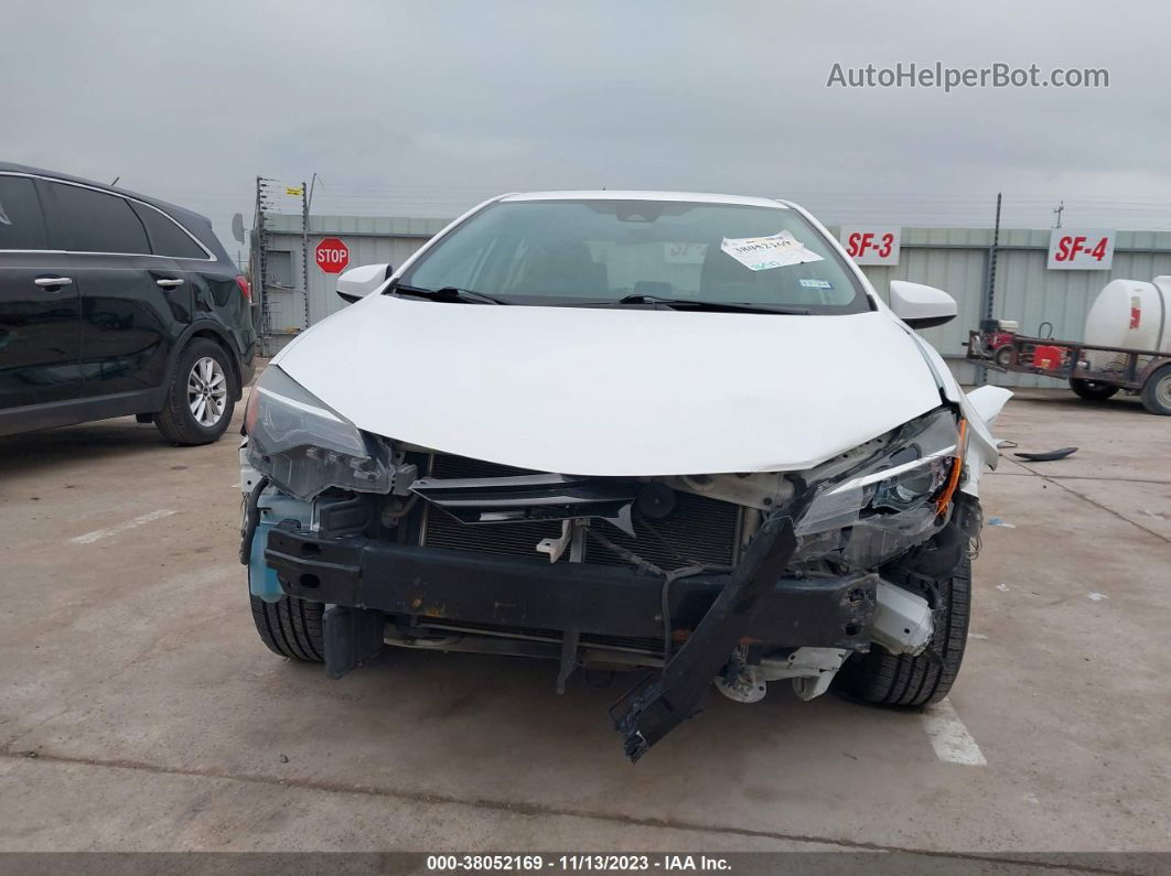 2018 Toyota Corolla Le White vin: 2T1BURHE2JC069264