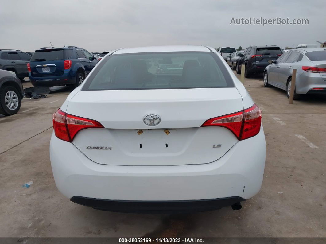 2018 Toyota Corolla Le White vin: 2T1BURHE2JC069264