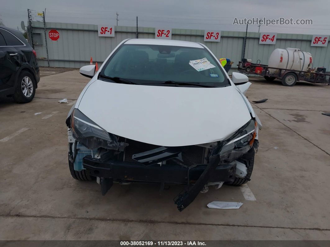 2018 Toyota Corolla Le White vin: 2T1BURHE2JC069264