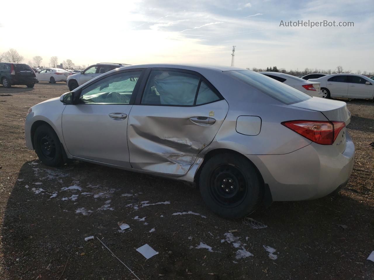 2019 Toyota Corolla L Silver vin: 2T1BURHE2KC147723