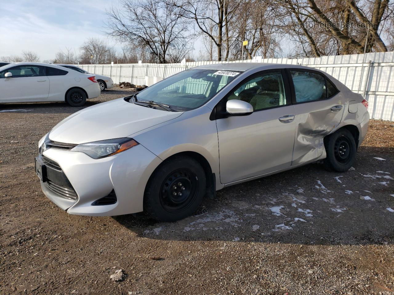 2019 Toyota Corolla L Silver vin: 2T1BURHE2KC147723