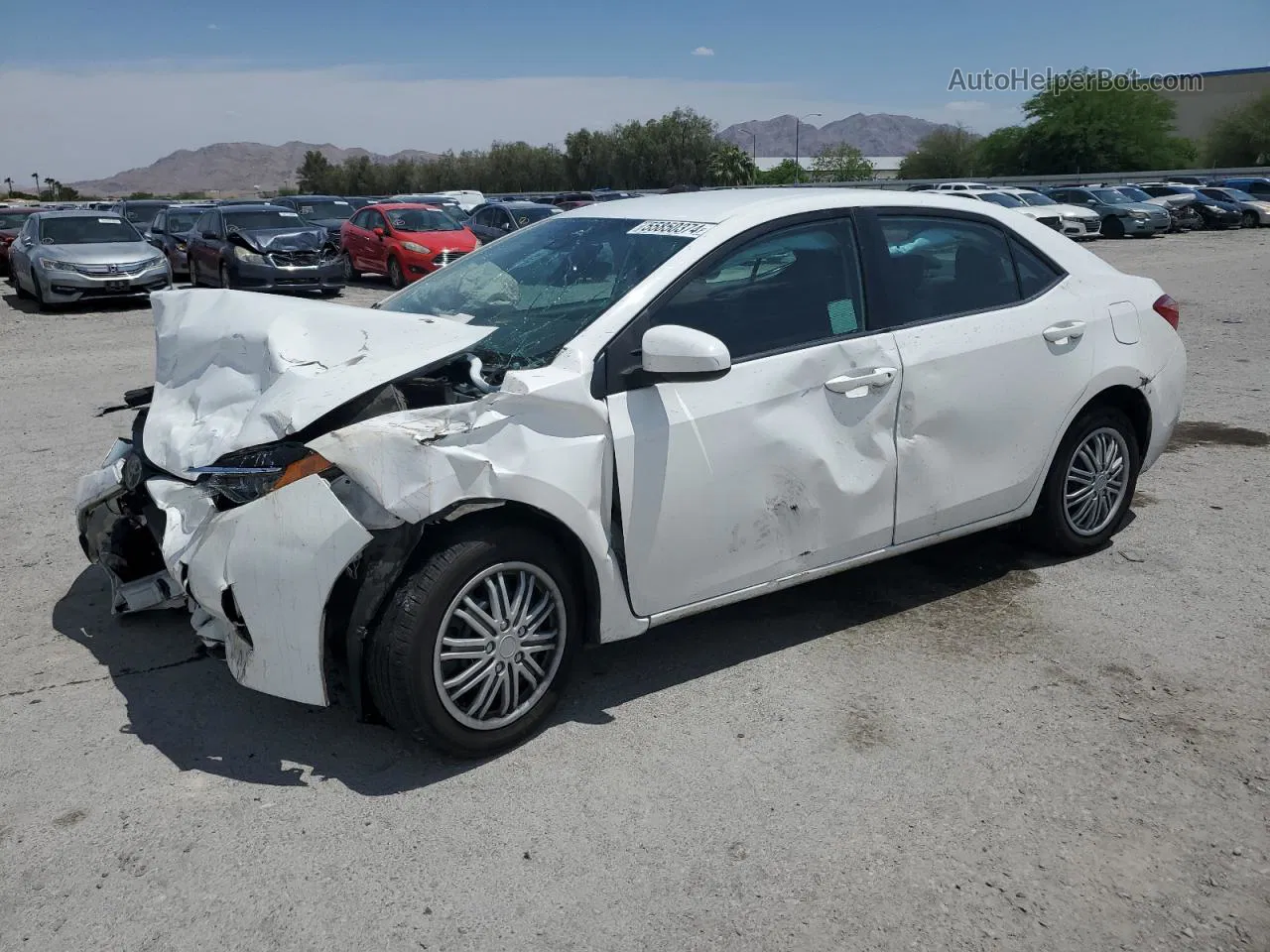 2019 Toyota Corolla L White vin: 2T1BURHE2KC160732