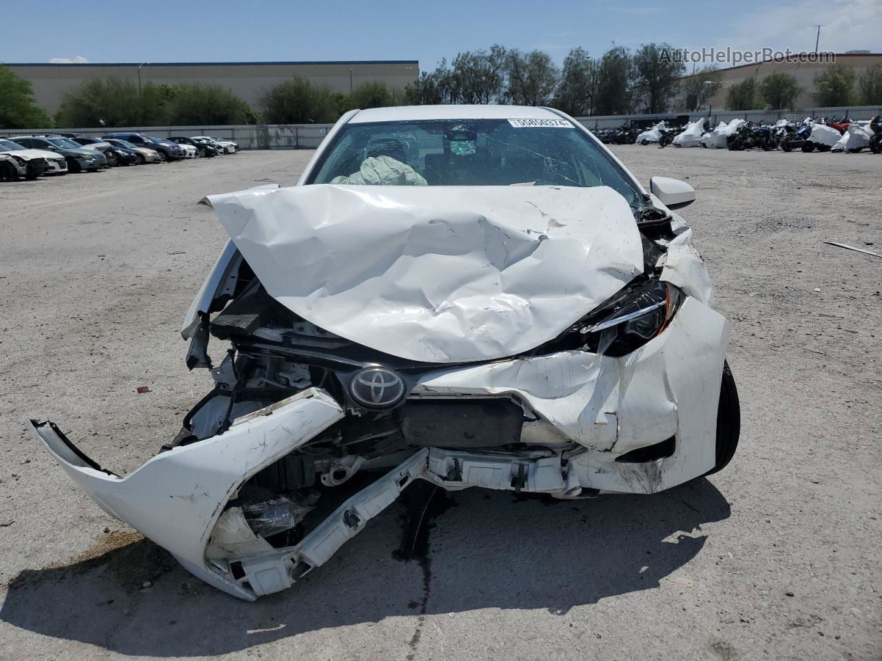 2019 Toyota Corolla L White vin: 2T1BURHE2KC160732