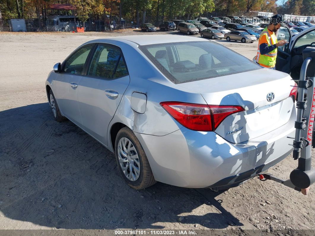 2019 Toyota Corolla Le Silver vin: 2T1BURHE2KC166871