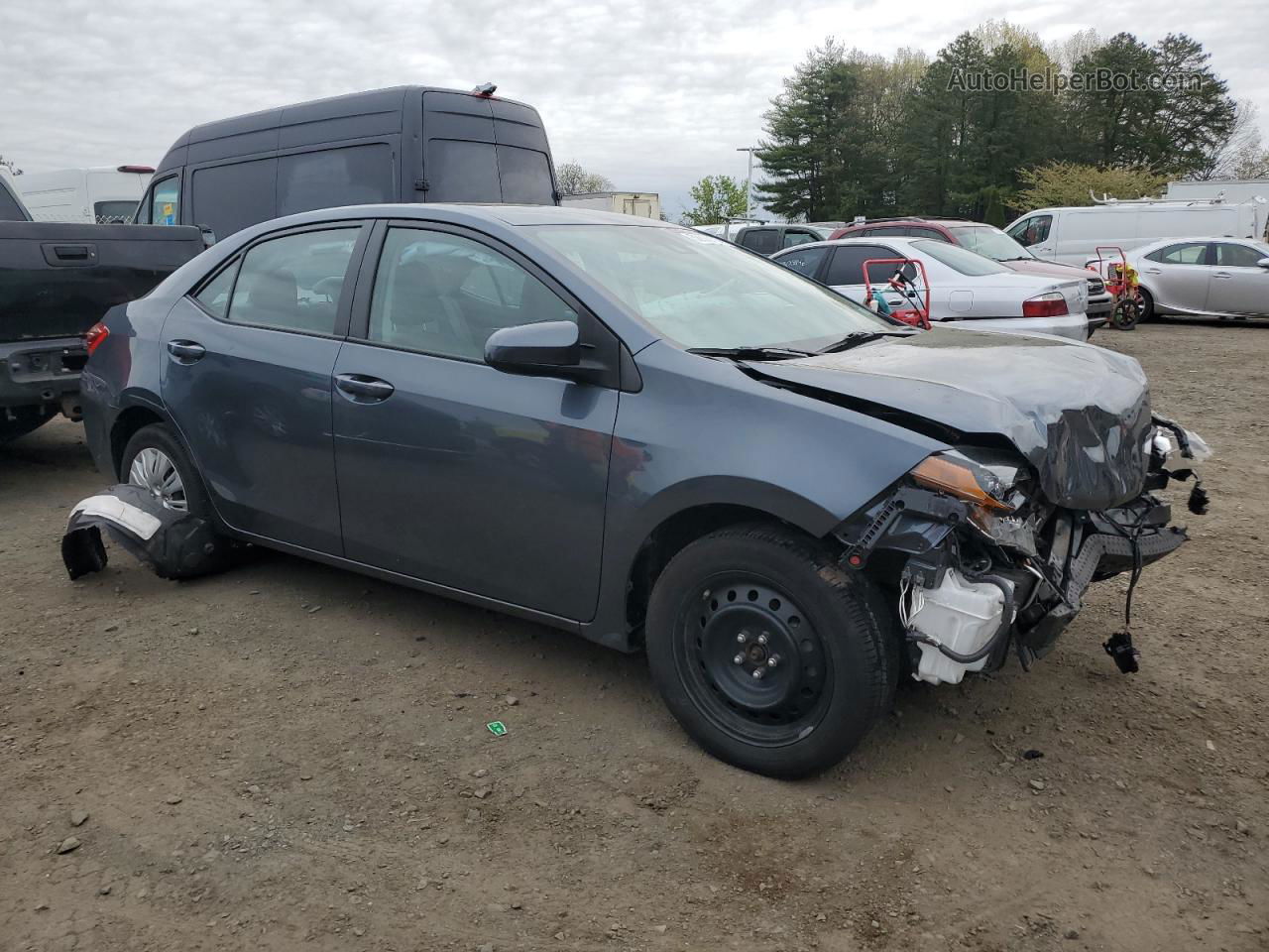 2019 Toyota Corolla L Gray vin: 2T1BURHE2KC186439